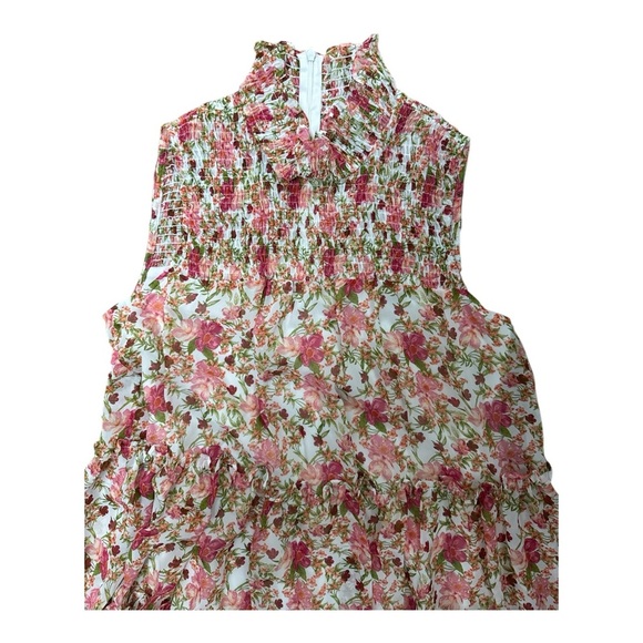 Taylor Floral Midi Dress - Pink and Green - Picture 3 of 5